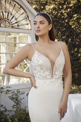 Casablanca Bridal Shay #2 Ivory/Nude/Ivory thumbnail