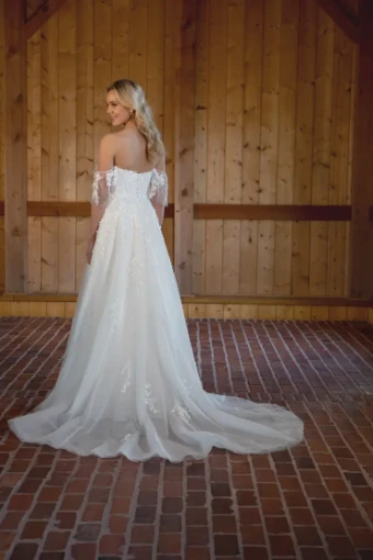 Essense of Australia D3529 #3 (IV-BC) Ivory Lace Tulle and Regal Organza over Biscotti Gown thumbnail