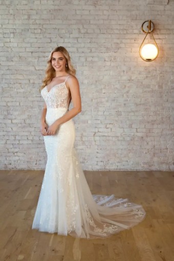 Stella York 7519 #0 default (IVIV-PL) Ivory Lace & Tulle ov Ivory Gown w Porcelain Tulle Illusion thumbnail