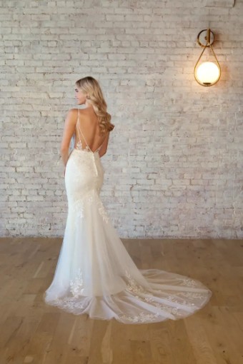 Stella York 7519 #1 (IVIV-PL) Ivory Lace & Tulle ov Ivory Gown w Porcelain Tulle Illusion thumbnail